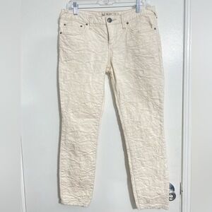 Free People Cream Straight Leg Jeans